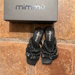 Black Studded Mimmu Elodie Sandals